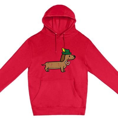 Oktoberfest Dachshund Cute Sausage Dog German Premium Pullover Hoodie