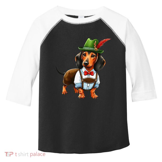 Oktoberfest Dachshund Cute Sausage Dog German Toddler Fine Jersey T-Shirt
