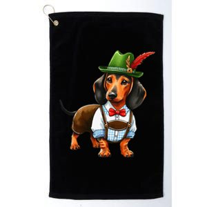 Oktoberfest Dachshund Cute Sausage Dog German Platinum Collection Golf Towel