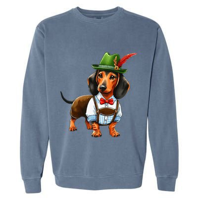 Oktoberfest Dachshund Cute Sausage Dog German Garment-Dyed Sweatshirt