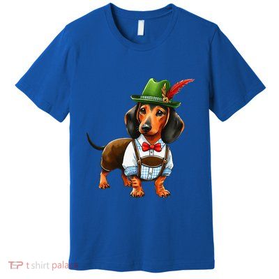 Oktoberfest Dachshund Cute Sausage Dog German Premium T-Shirt