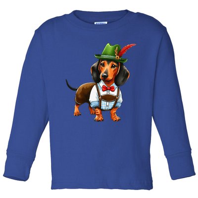 Oktoberfest Dachshund Cute Sausage Dog German Toddler Long Sleeve Shirt