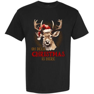 Oh Deer Christmas Is Here S Product Great Gift Garment-Dyed Heavyweight T-Shirt