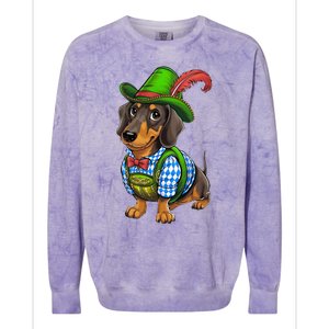 Oktoberfest Dachshund Cute Sausage Dog German Colorblast Crewneck Sweatshirt