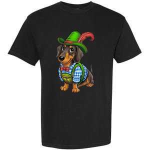 Oktoberfest Dachshund Cute Sausage Dog German Garment-Dyed Heavyweight T-Shirt