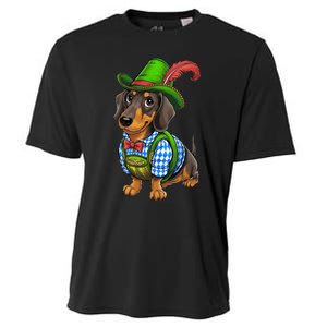 Oktoberfest Dachshund Cute Sausage Dog German Cooling Performance Crew T-Shirt