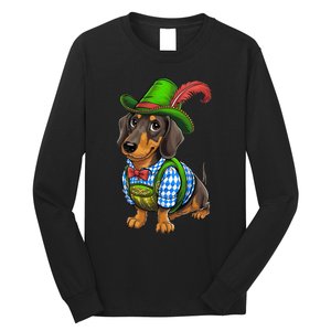 Oktoberfest Dachshund Cute Sausage Dog German Long Sleeve Shirt