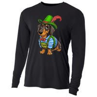 Oktoberfest Dachshund Cute Sausage Dog German Cooling Performance Long Sleeve Crew