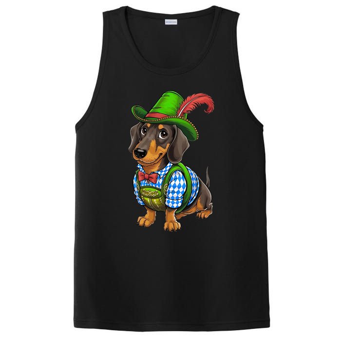 Oktoberfest Dachshund Cute Sausage Dog German PosiCharge Competitor Tank