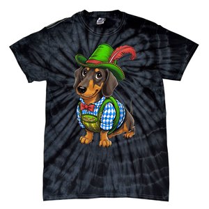 Oktoberfest Dachshund Cute Sausage Dog German Tie-Dye T-Shirt