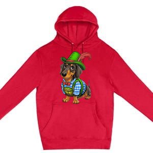 Oktoberfest Dachshund Cute Sausage Dog German Premium Pullover Hoodie