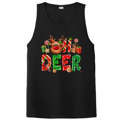 Oh Deer Christmas Light Pajama Cute Reindeer Xmas Decoration Gift PosiCharge Competitor Tank