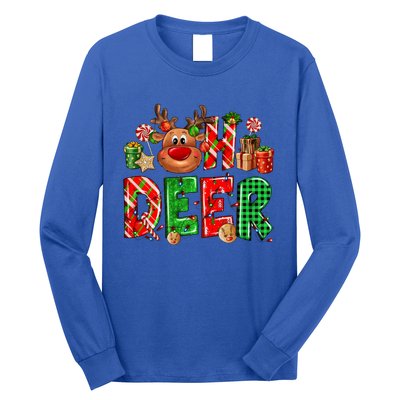 Oh Deer Christmas Light Pajama Cute Reindeer Xmas Decoration Gift Long Sleeve Shirt