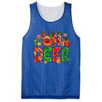 Oh Deer Christmas Light Pajama Cute Reindeer Xmas Decoration Gift Mesh Reversible Basketball Jersey Tank