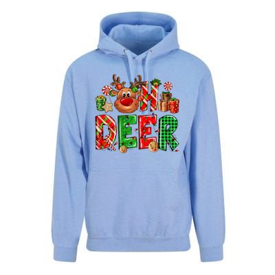 Oh Deer Christmas Light Pajama Cute Reindeer Xmas Decoration Gift Unisex Surf Hoodie