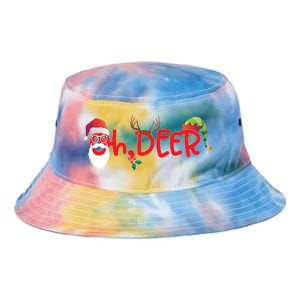 Oh Deer Christmas T Santa Reindeer And Elf Hat Cute Gift Tie Dye Newport Bucket Hat