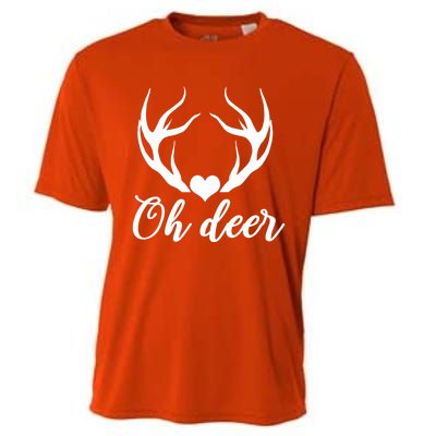 Oh Deer Cute Christmas Hunter Great Gift Cooling Performance Crew T-Shirt