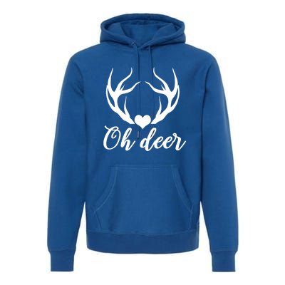 Oh Deer Cute Christmas Hunter Great Gift Premium Hoodie