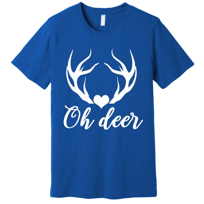 Oh Deer Cute Christmas Hunter Great Gift Premium T-Shirt