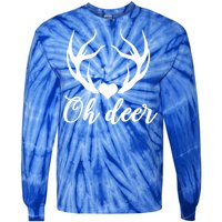 Oh Deer Cute Christmas Hunter Great Gift Tie-Dye Long Sleeve Shirt