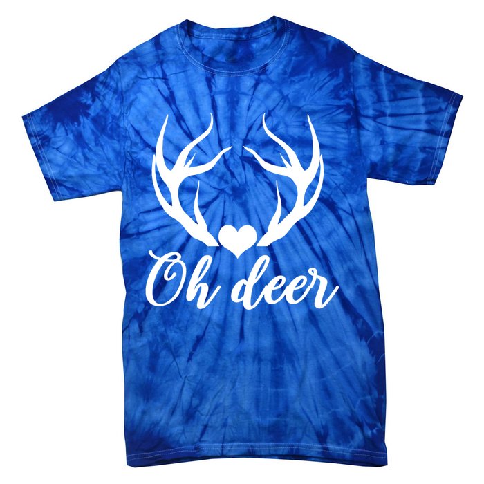 Oh Deer Cute Christmas Hunter Great Gift Tie-Dye T-Shirt