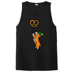 Oktoberfest Dog Corgi Pretzel German Bavarian PosiCharge Competitor Tank