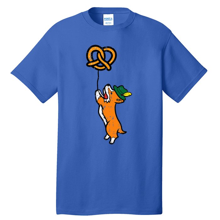 Oktoberfest Dog Corgi Pretzel German Bavarian Tall T-Shirt