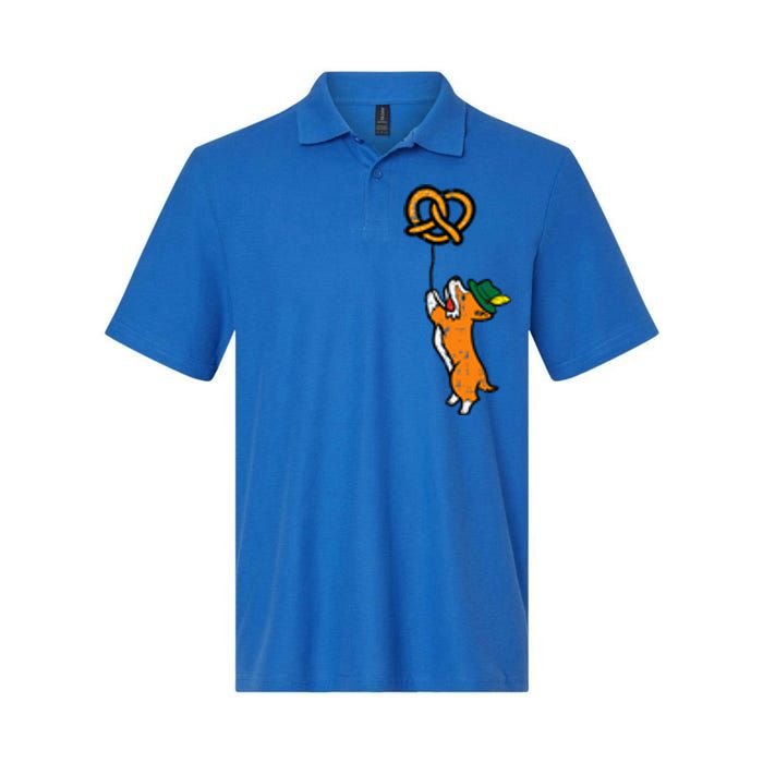 Oktoberfest Dog Corgi Pretzel German Bavarian Softstyle Adult Sport Polo