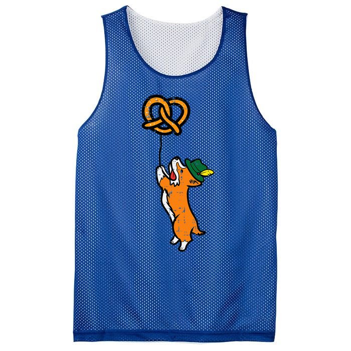 Oktoberfest Dog Corgi Pretzel German Bavarian Mesh Reversible Basketball Jersey Tank