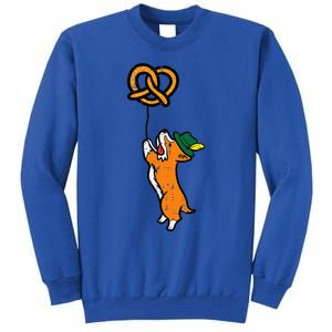 Oktoberfest Dog Corgi Pretzel German Bavarian Tall Sweatshirt