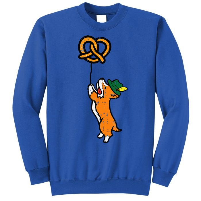 Oktoberfest Dog Corgi Pretzel German Bavarian Tall Sweatshirt