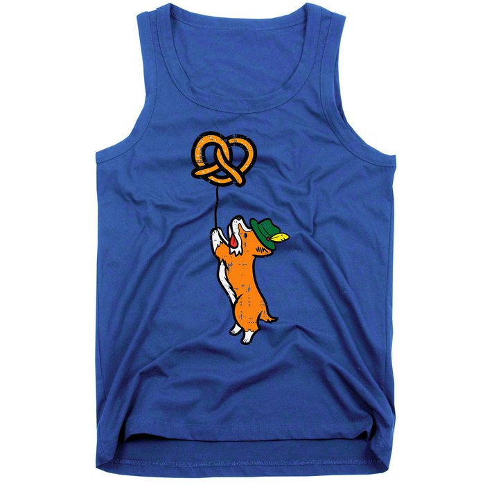 Oktoberfest Dog Corgi Pretzel German Bavarian Tank Top