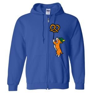 Oktoberfest Dog Corgi Pretzel German Bavarian Full Zip Hoodie