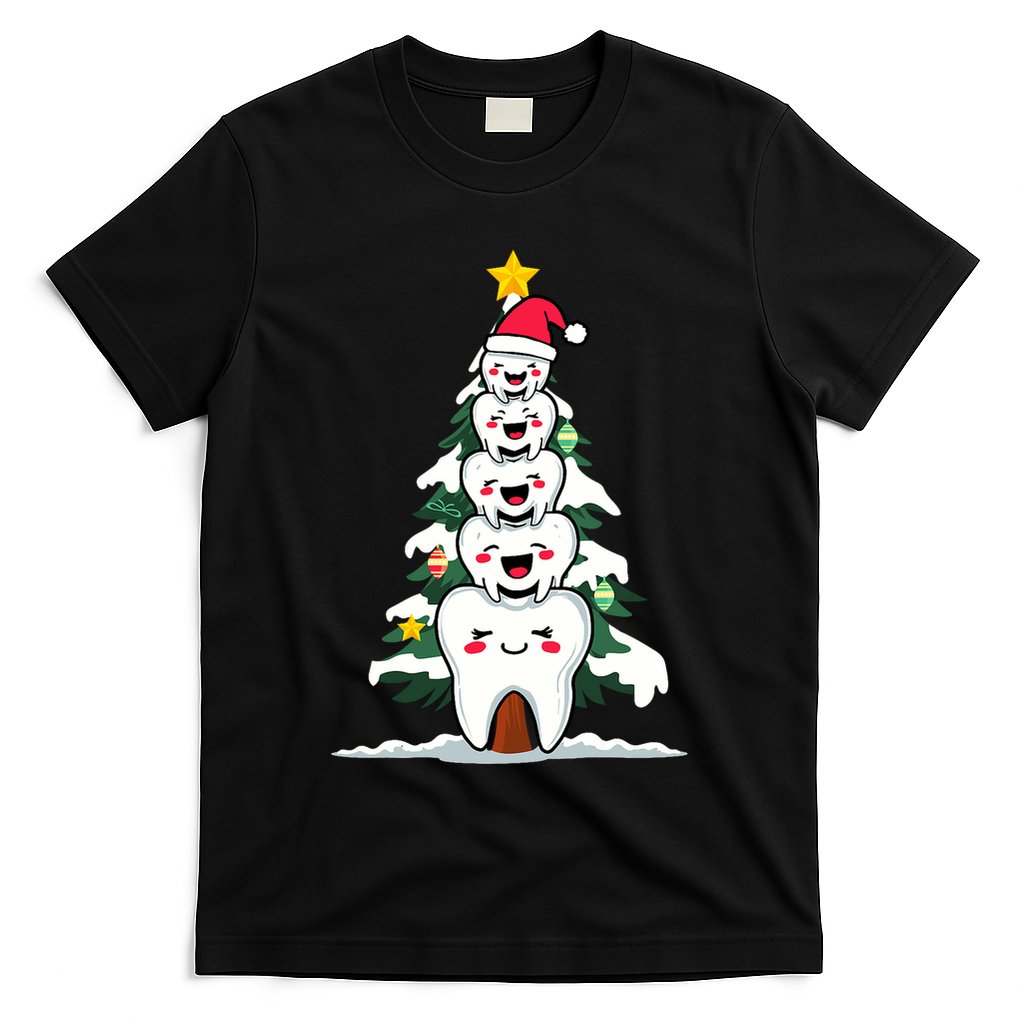 Oh Dentistree Christmas Tree Teeth Dentistry Dental Dentist T-Shirt