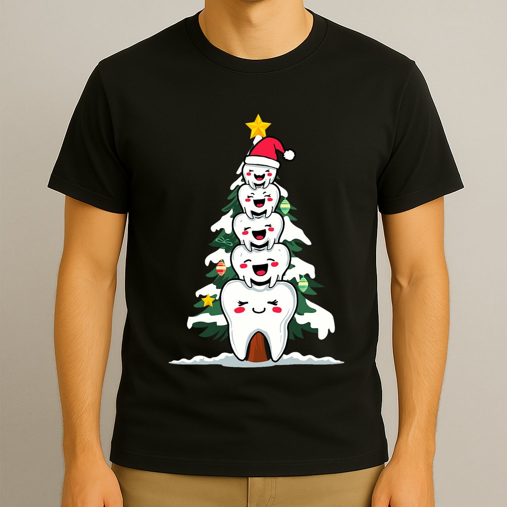 Oh Dentistree Christmas Tree Teeth Dentistry Dental Dentist T-Shirt