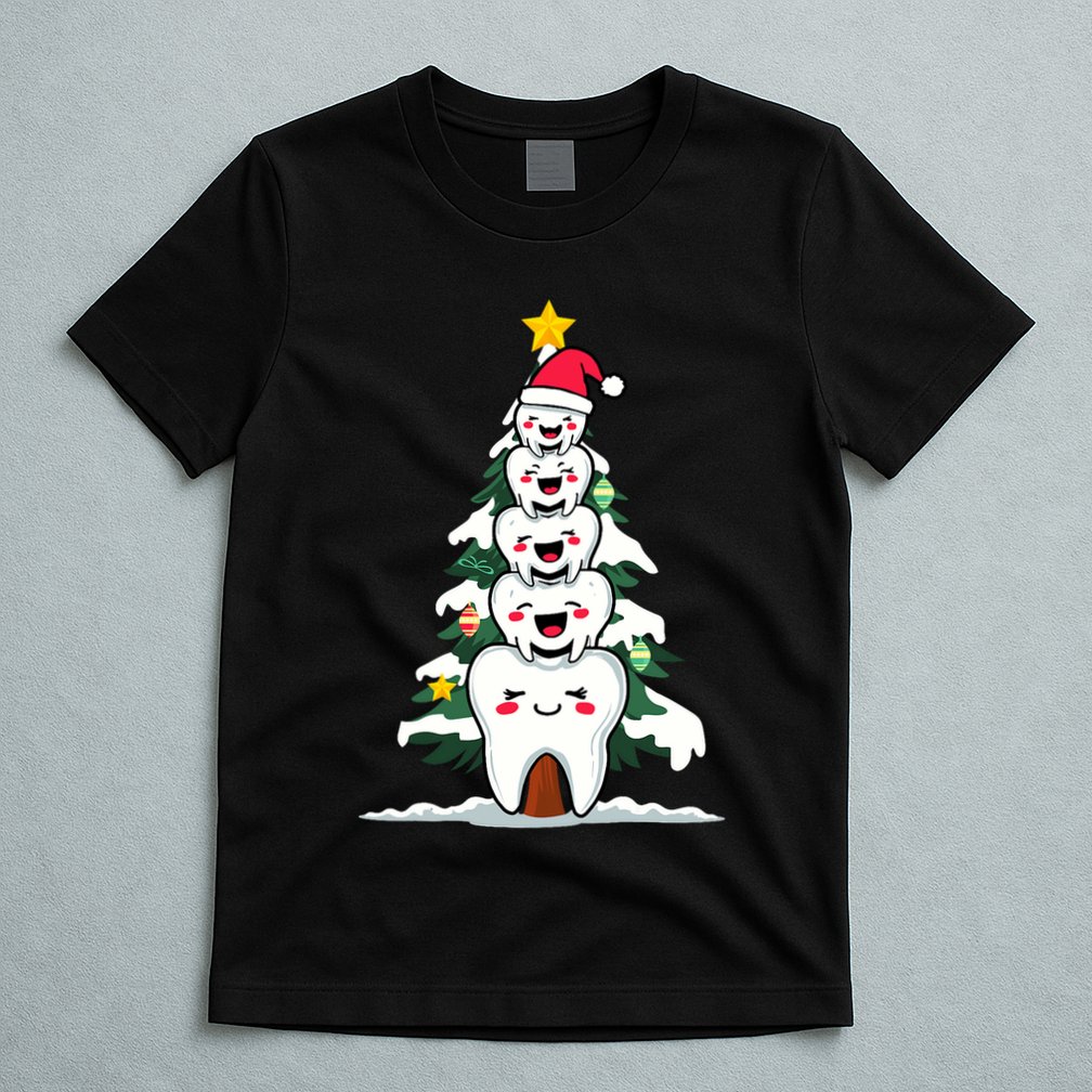 Oh Dentistree Christmas Tree Teeth Dentistry Dental Dentist T-Shirt