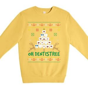 Oh Dentistree Christmas Dental Christmas Funny Gift Premium Crewneck Sweatshirt