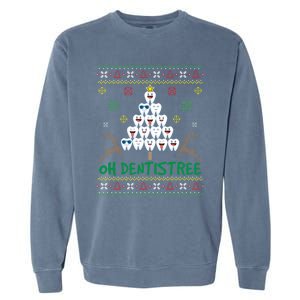 Oh Dentistree Christmas Dental Christmas Funny Gift Garment-Dyed Sweatshirt