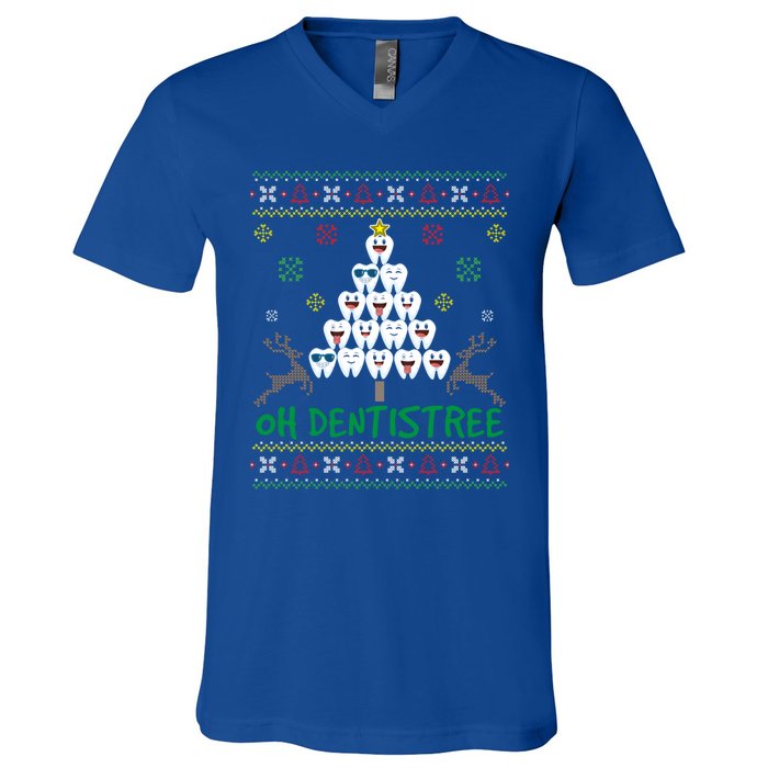 Oh Dentistree Christmas Dental Christmas Funny Gift V-Neck T-Shirt