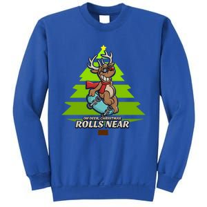 Oh Deer Christmas Rolls Near Gift Sweatshirt