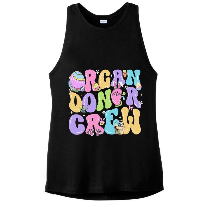 Organ Donor Crew Easter Day Organ Donation Saves Lives Ladies PosiCharge Tri-Blend Wicking Tank