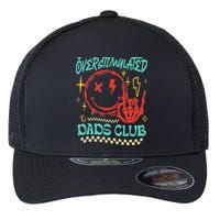 Overstimulated Dads Club Smile Face Skeleton Hand Father Day Flexfit Unipanel Trucker Cap