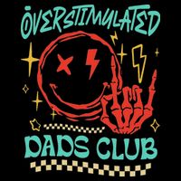Overstimulated Dads Club Smile Face Skeleton Hand Father Day Wool Snapback Cap