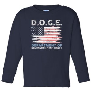 Oge D.O.G.E. Department Of Government Efficiency Toddler Long Sleeve Shirt