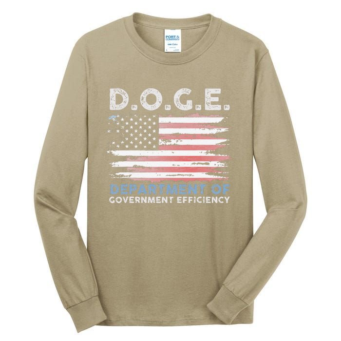 Oge D.O.G.E. Department Of Government Efficiency Tall Long Sleeve T-Shirt