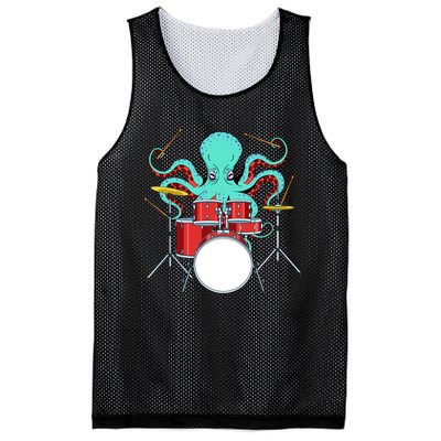 Octopus Drummer Drums Lover Kit Snare Bass Hihat Trap Set Mesh Reversible Basketball Jersey Tank