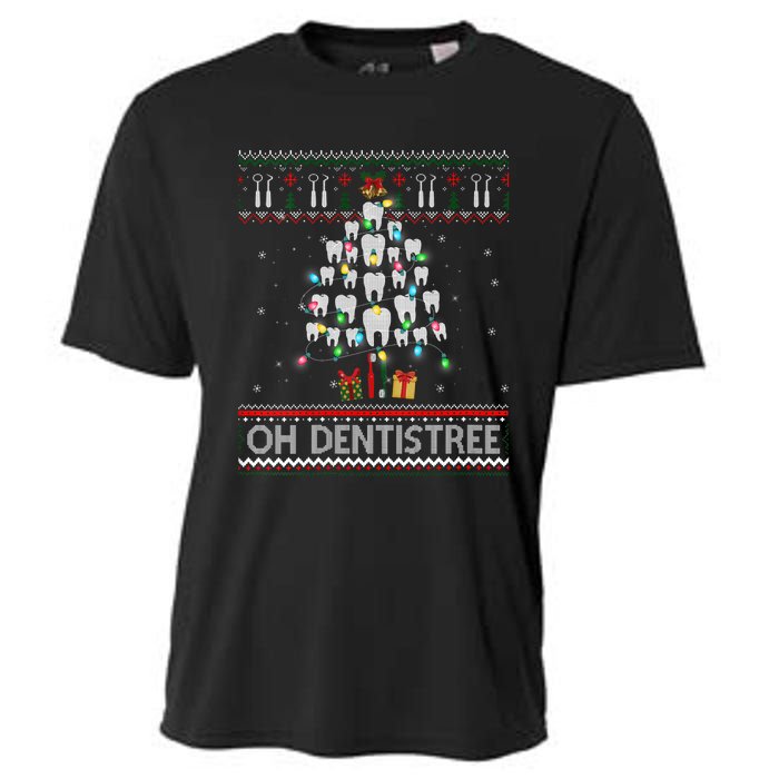 Oh Dentistree Dentist Christmas Ugly Xmas Sweater Vneck Cooling Performance Crew T-Shirt