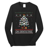 Oh Dentistree Dentist Christmas Ugly Xmas Sweater Vneck Long Sleeve Shirt