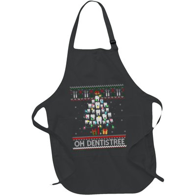 Oh Dentistree Dentist Christmas Ugly Xmas Sweater Vneck Full-Length Apron With Pockets