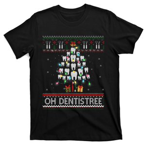 Oh Dentistree Dentist Christmas Ugly Xmas Sweater Vneck T-Shirt